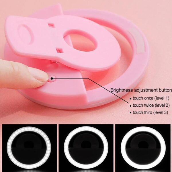Mini Ring Light Led para Selfie - Encaixa no Celular - Imagem 6