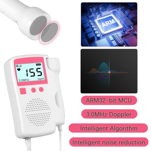 Monitor de Batimentos Cardíacos para Bebês - Doppler Fetal - Imagem 6