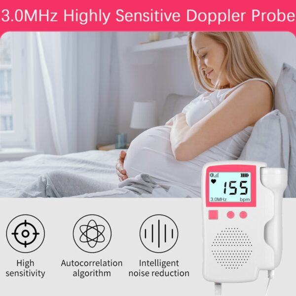 Monitor de Batimentos Cardíacos para Bebês - Doppler Fetal - Imagem 2